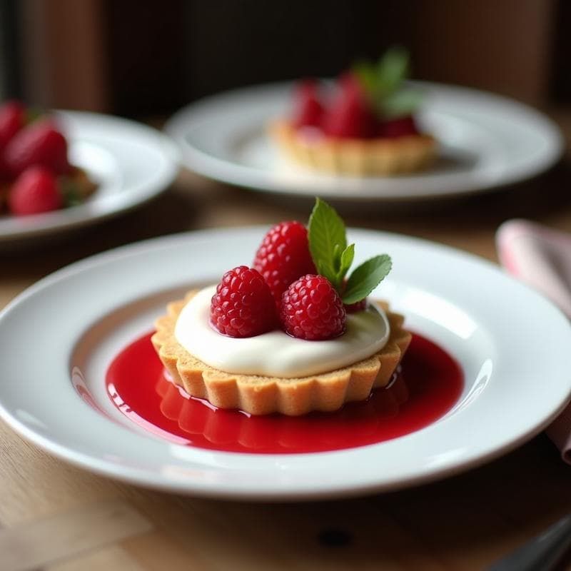 Tartaleta de Almendra y Frambuesas: Postre Sin Horno y Sin Gluten con Crema de Coco