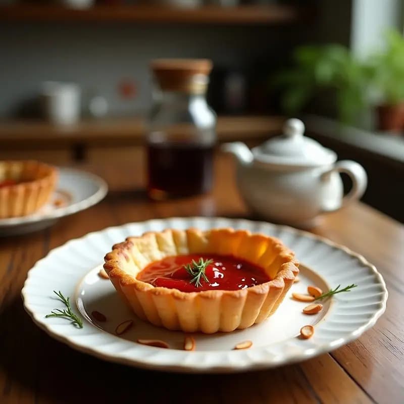 Tartaleta de Almendra y Marmelada de Tomate: Postre Sin Azúcar con Toque Mediterráneo en Airfryer