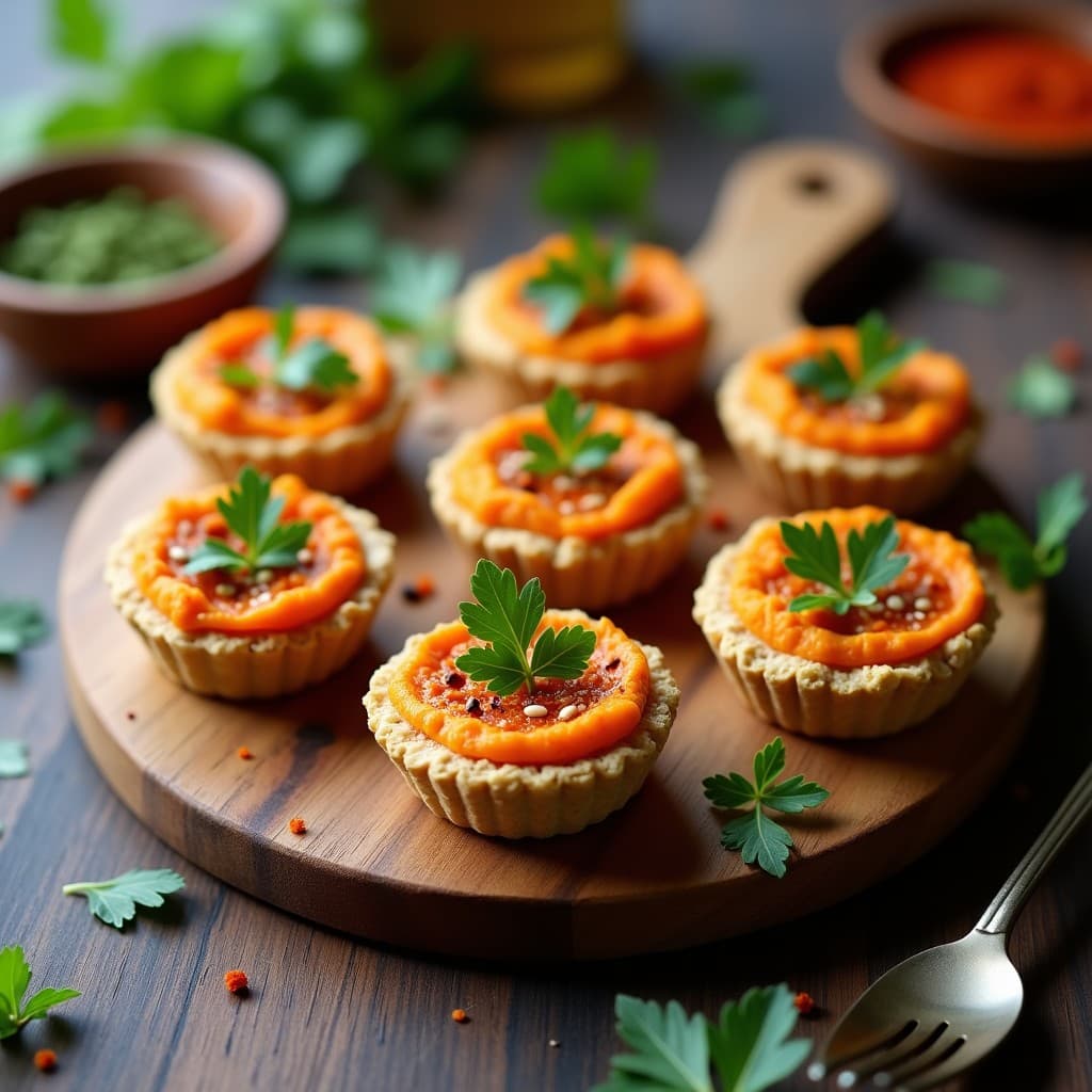 Tartaleta de Base de Avena con Relleno de Hummus de Lentejas y Pimentón: Receta Sin Horno