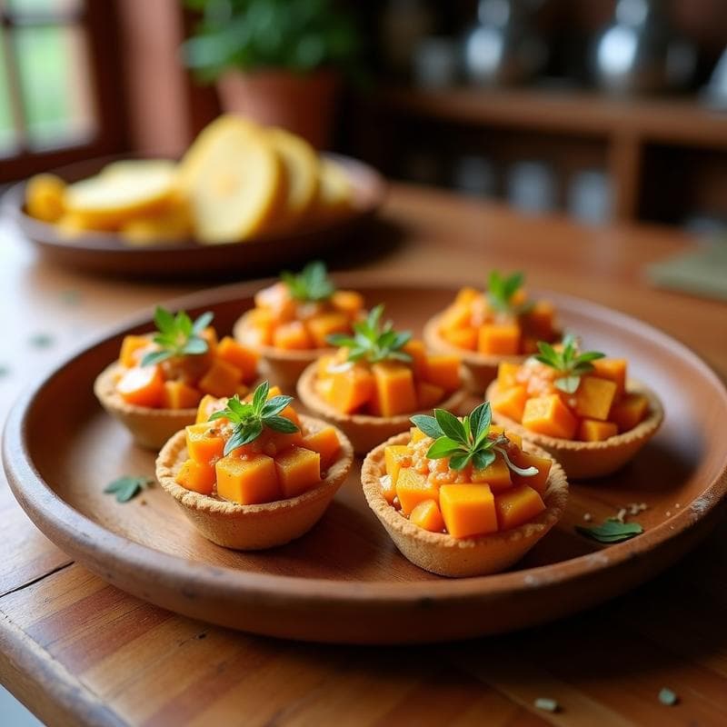 Tartaleta de Batata Blanca y Romesco de Almendras: Aperitivo Español Vegano en Thermomix