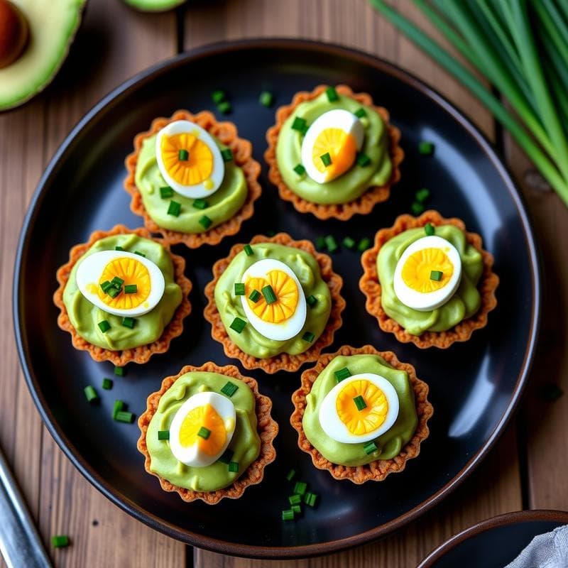 Tartaleta de Batata Morada con Crema de Aguacate y Huevos de Codorniz: Receta Gourmet Sin Gluten