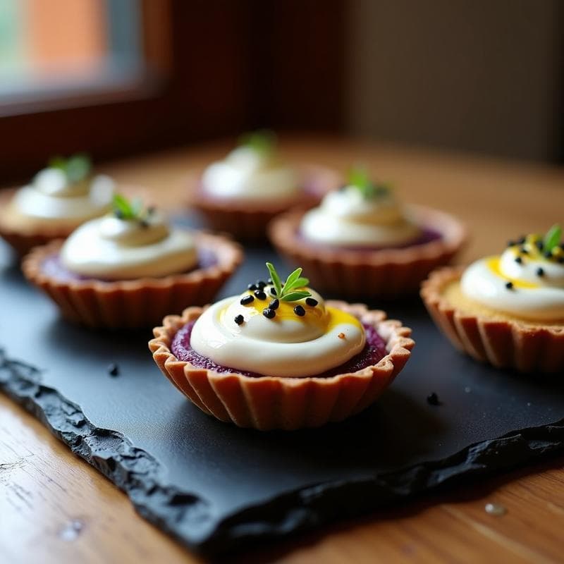 Tartaleta de Batata Morada y Crema de Miso: Receta Japonesa Vegana en Airfryer