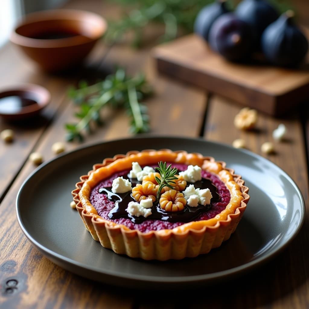 Tartaleta de Batata Morada y Queso Azul: Receta Francesa Dulce-Salada en Airfryer