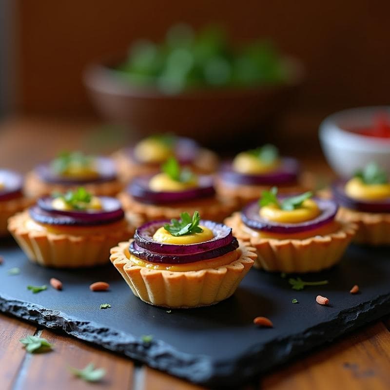 Tartaleta de Batata Morada y Queso de Cúrcuma: Receta Vegana en Airfryer con Toque Indio