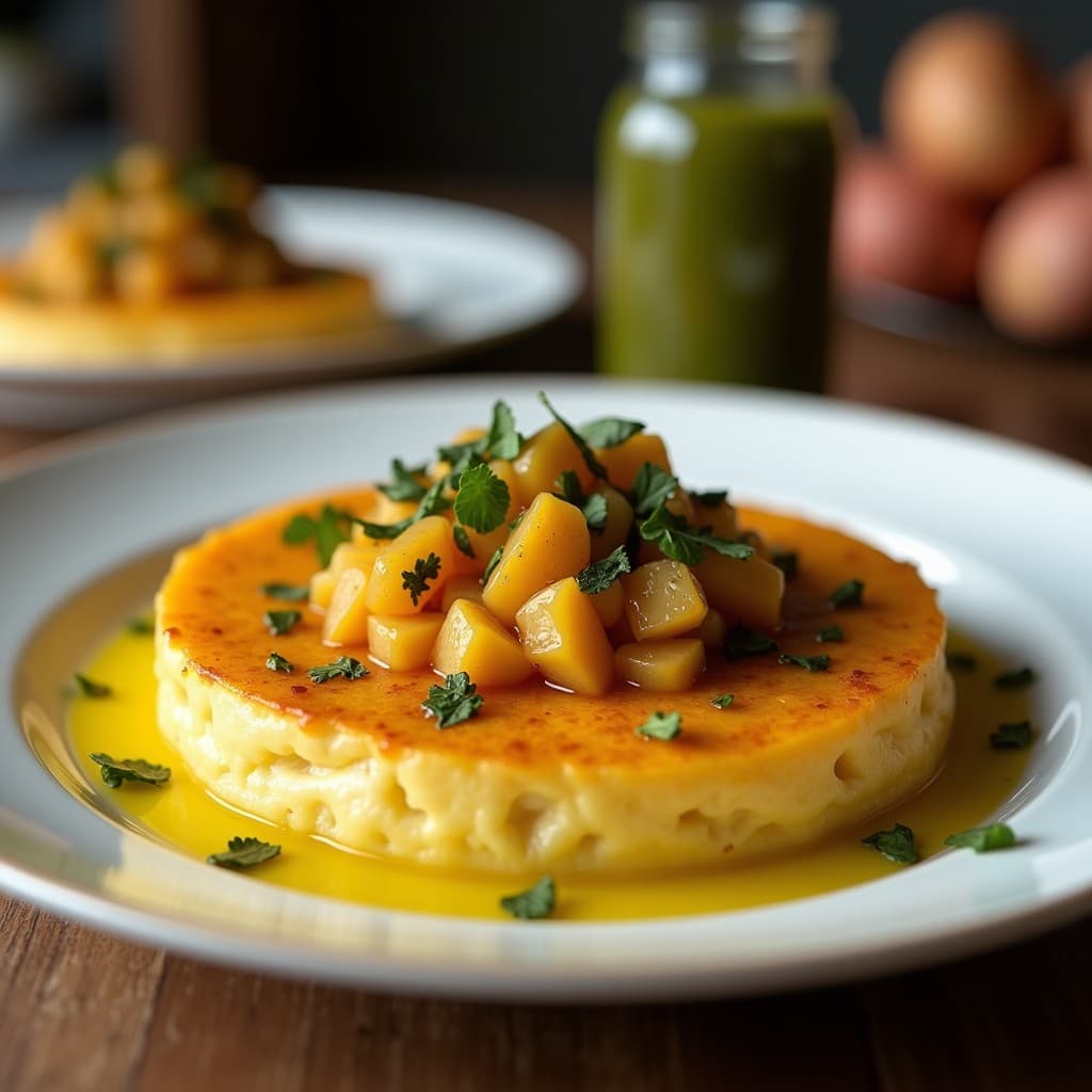 Tartaleta de Batata y Aceite de Oliva con Crujiente de Pistacho: Entrante Español Keto Sin Horno