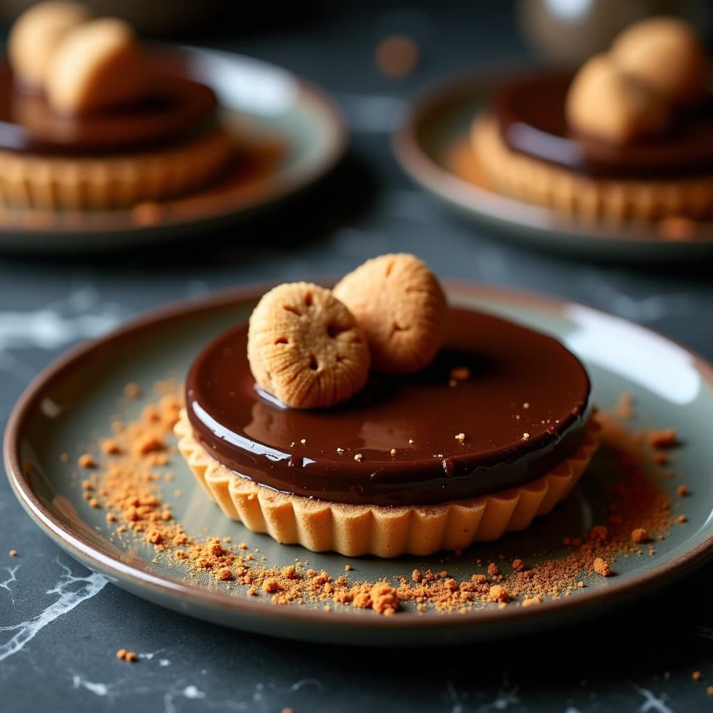 Tartaleta de Biscoff y Chocolate Negro: Postre Belga Sin Gluten y Sin Horno