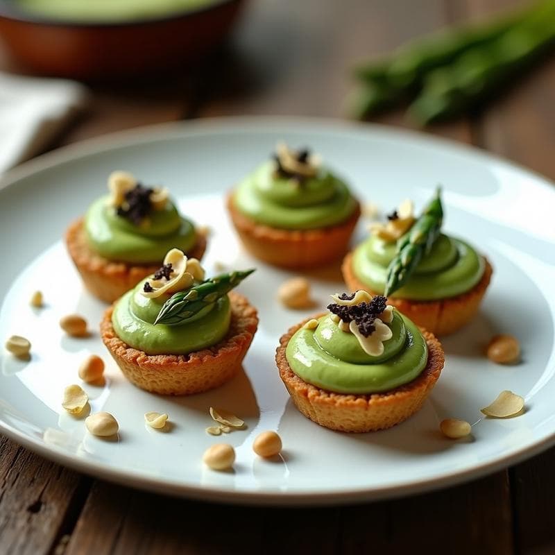 Tartaleta de Buckwheat con Relleno de Crema de Espárragos y Trufa: Receta Sin Gluten y Gourmet