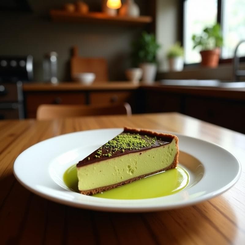Tartaleta de Cacao y Almendra Rellena de Crema de Matcha: Postre Keto Sin Horno en 20 Minutos