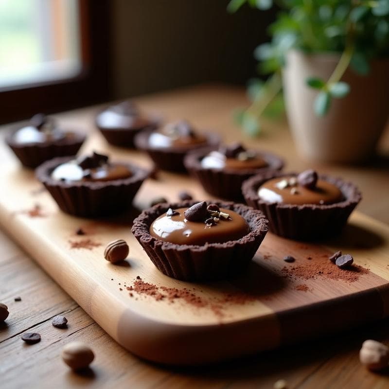 Tartaletas de Cacao y Avellana: Receta Sin Horno en 15 Minutos con Base Crujiente