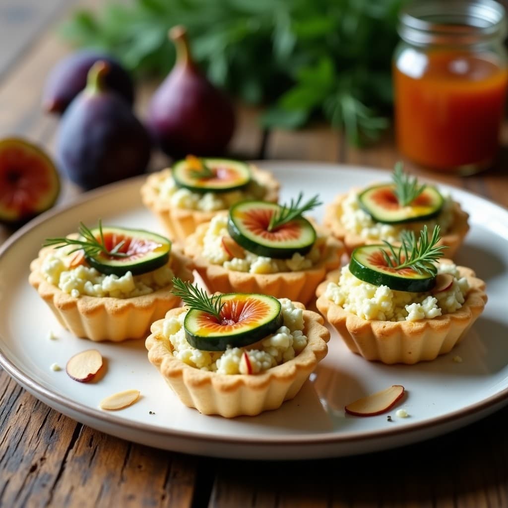 Tartaleta de Calabacín y Queso Feta con Mermelada de Higos: Receta Griega Sin Horno