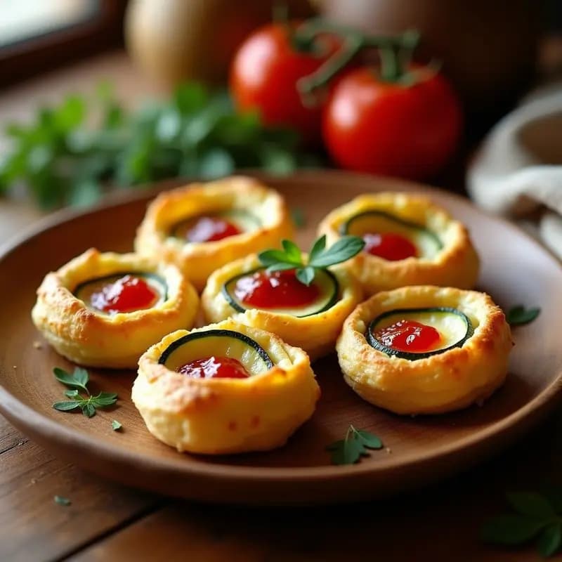 Tartaleta de Calabacín y Queso de Oveja con Mermelada de Tomate: Receta Griega en Airfryer