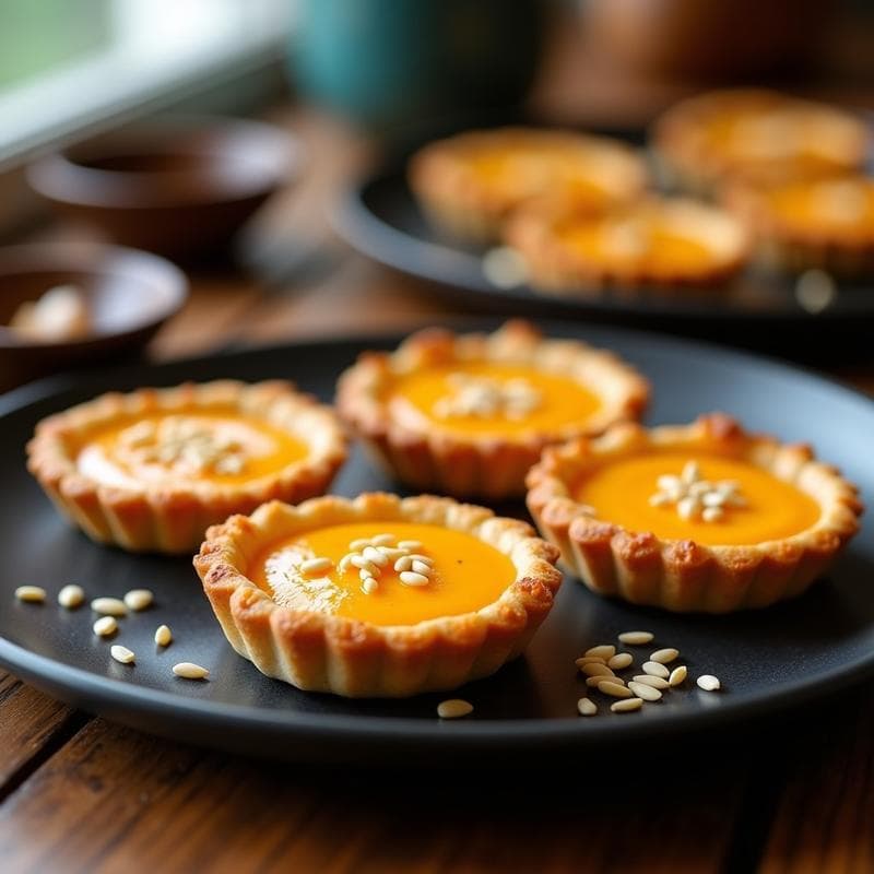 Tartaleta de Calabaza Kabocha y Queso de Macadamia: Postre Japonés Keto en Airfryer