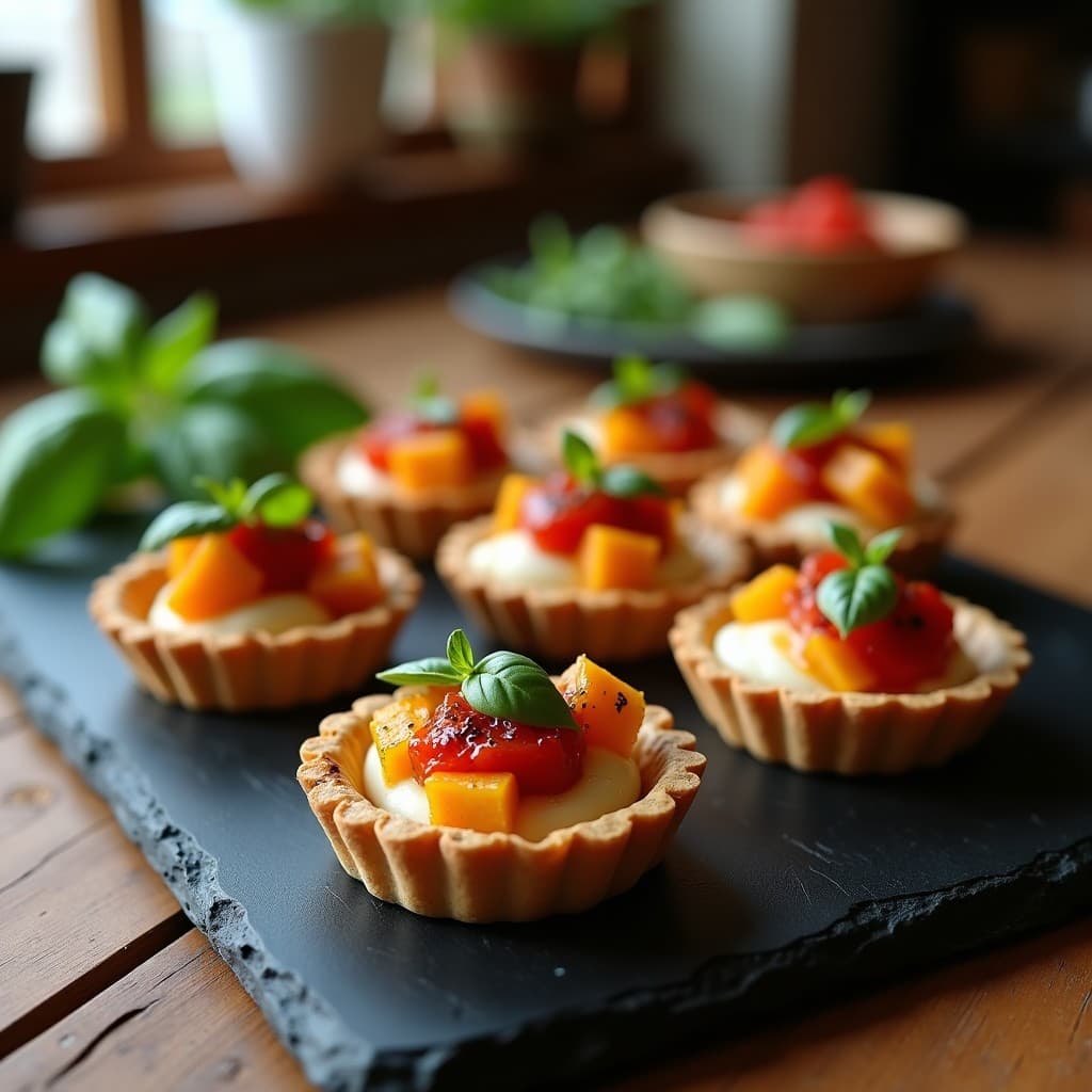 Tartaleta de Calabaça y Queso de Búfala: Receta Portugesa con Mermelada de Tomate