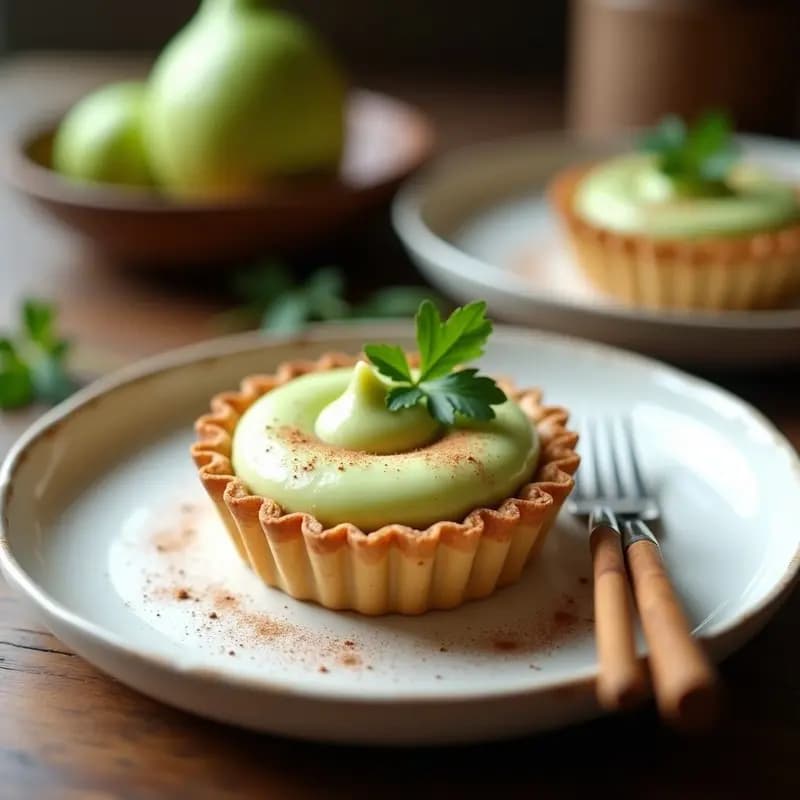Tartaleta de Harina de Castaña y Crema de Apio: Postre Francés Keto en 15 Minutos