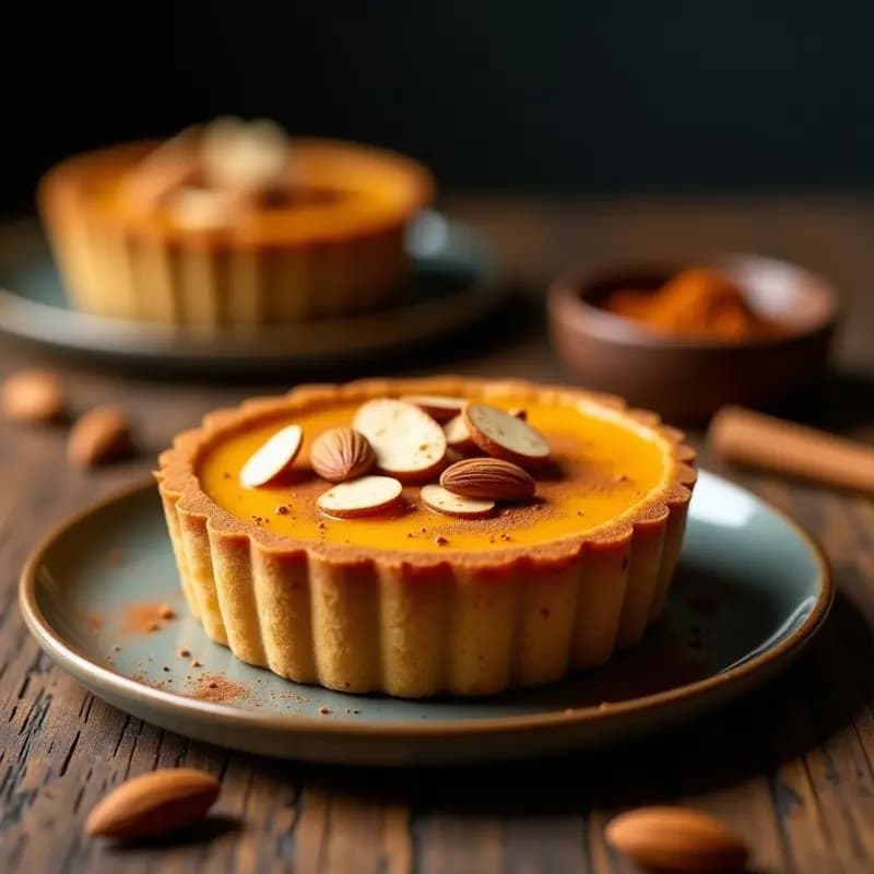 Tartaleta de Base de Castaña y Relleno de Puré de Calabaza con Especias Marroquíes: Postre Keto