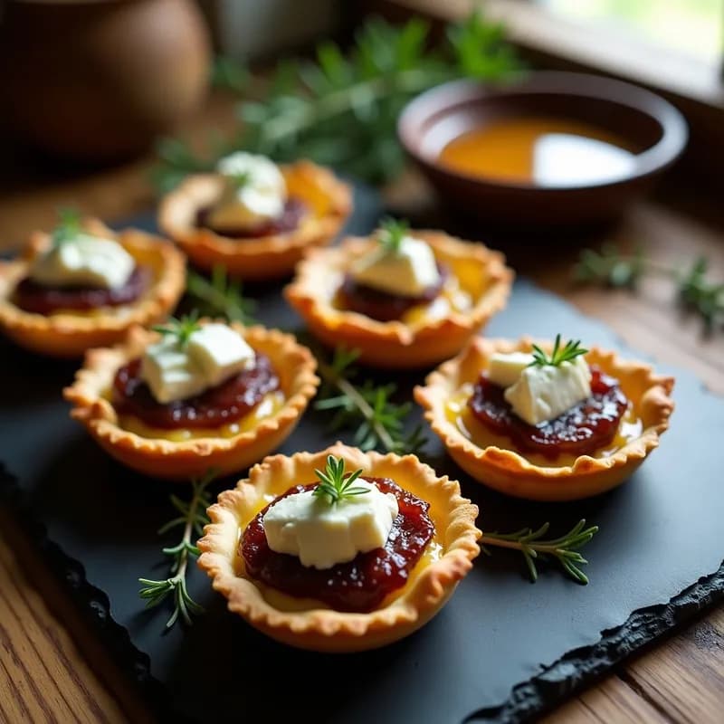 Tartaletas de Cebolla Caramelizada y Queso de Cabra con Miel: Receta Gourmet en 25 Minutos sin Horno