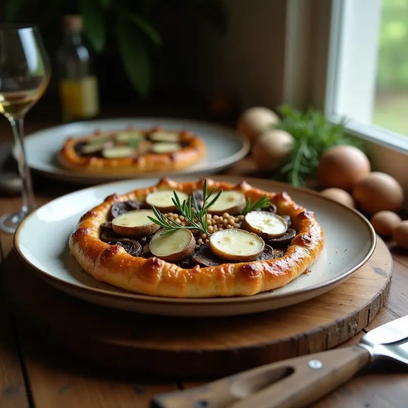 Tartaleta de Champiñones y Queso Azul: Receta Francesa Gourmet en Molde de Silicón