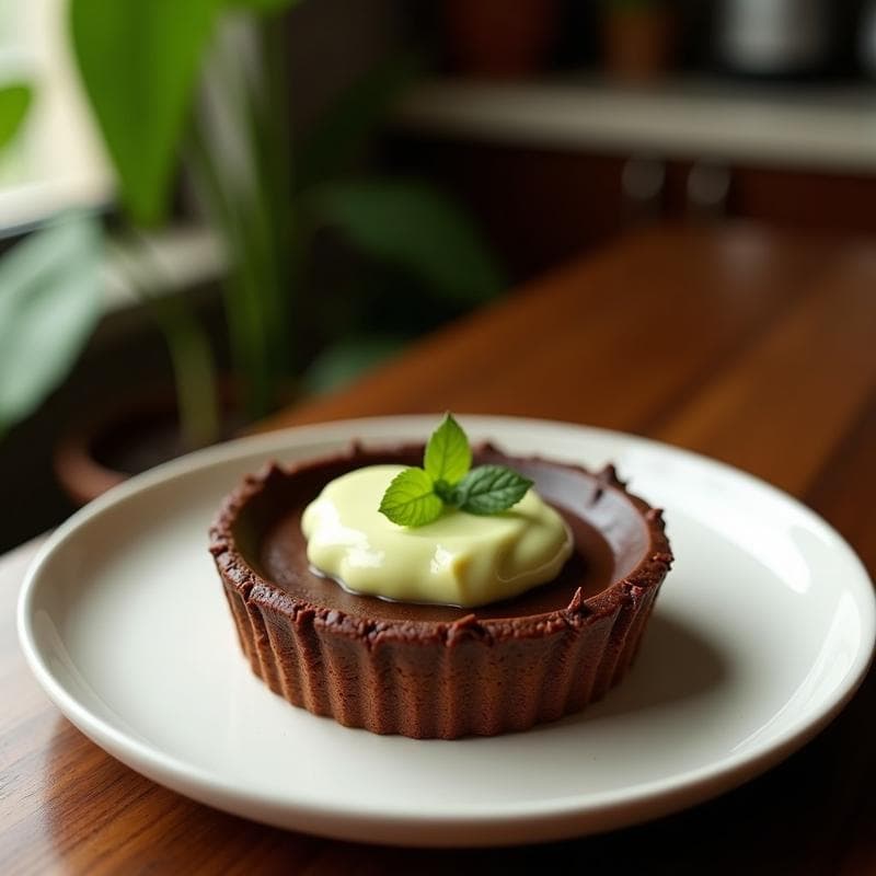 Tartaleta de Chocolate 100% y Crema de Aguacate: Postre Vegano Keto en 15 Minutos