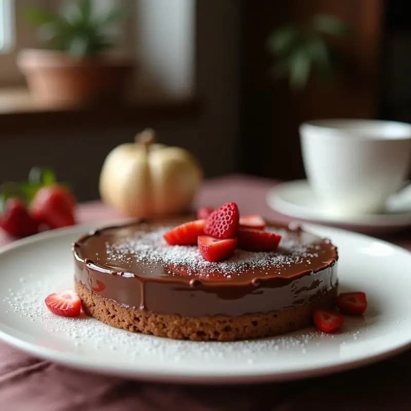 Tartaleta de Chocolate y Aquafaba: Postre Vegano Sin Azúcar con Toque Crujiente