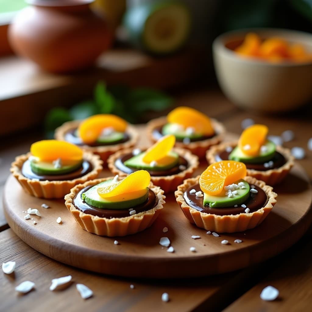 Tartaleta de Chocolate y Avocado con Virutas de Naranja: Postre Mexicano Keto Sin Horno