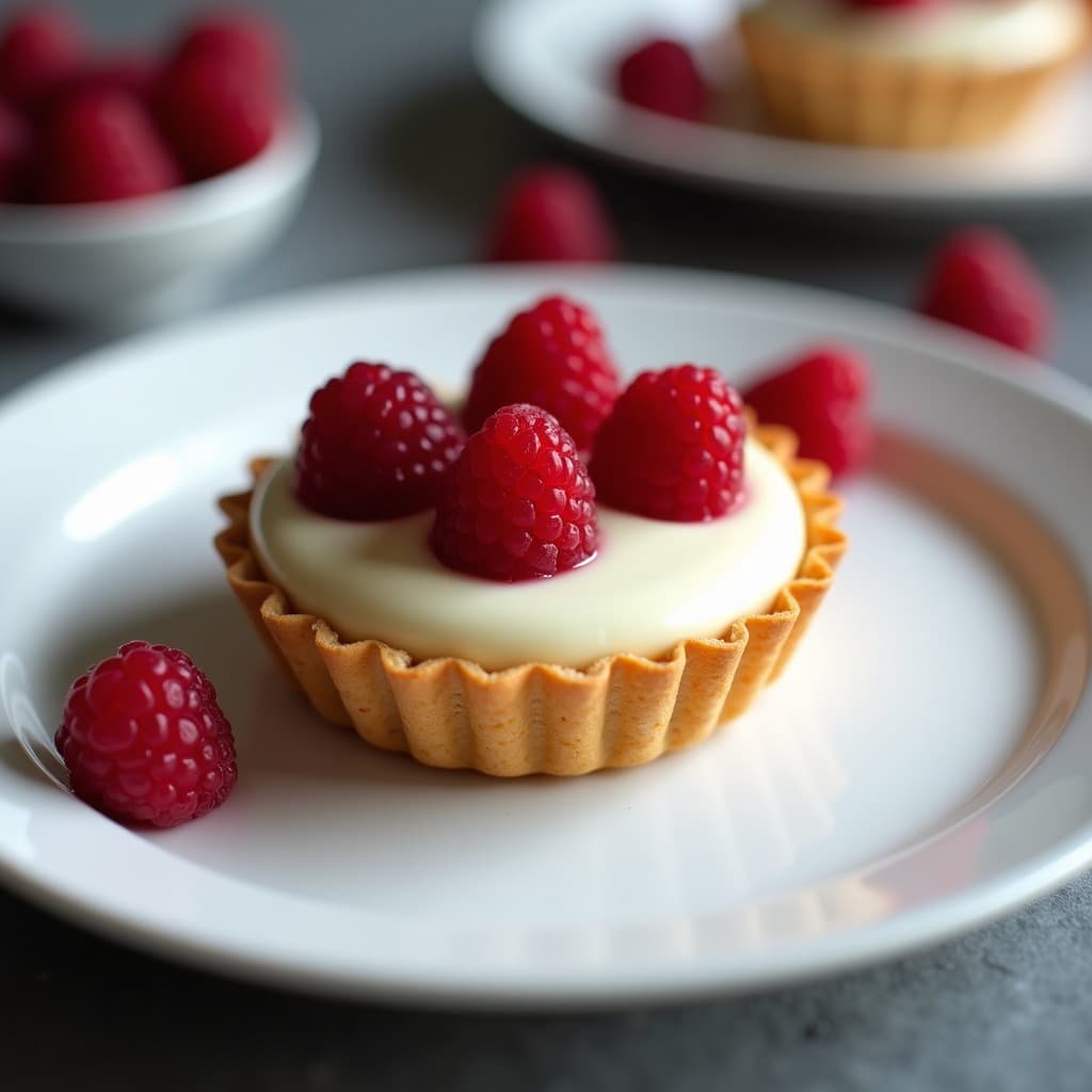 Tartaleta de Chocolate Blanco y Frambuesas Liofilizadas: Postre Keto con Toque Afrutado