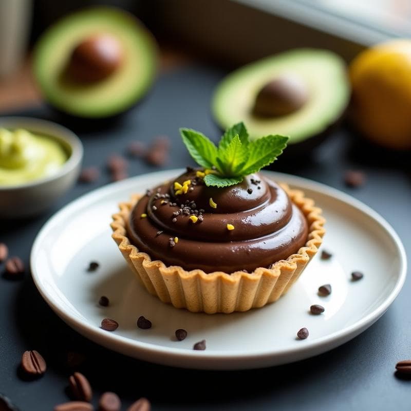 Tartaleta de Chocolate y Puré de Aguacate: Postre Keto Sin Horno y Ultracremoso