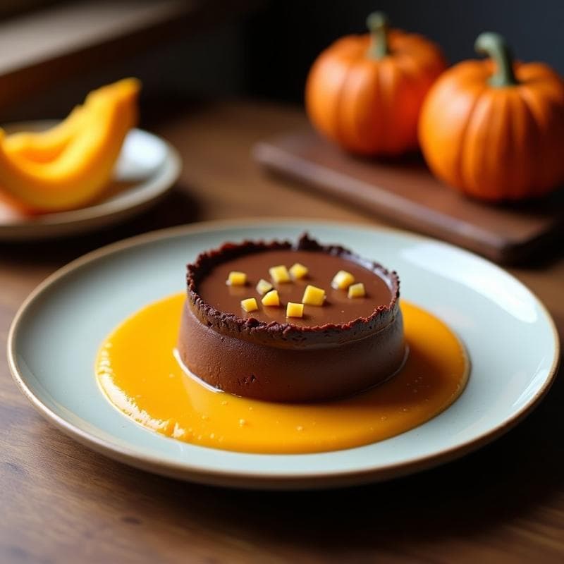 Tartaleta de chocolate 100% y puré de calabaza: Postre Keto sin azúcar con toque especiado