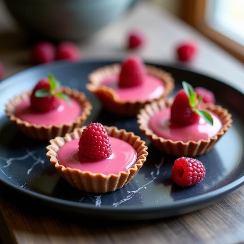 Tartaleta de Chocolate Ruby y Frambuesas Liofilizadas: Postre Belga Sin Horno en 15 Minutos
