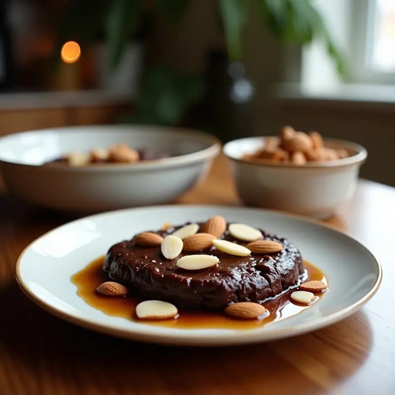 Tartaleta de Chocolate y Sal Marina con Helado de Coco: Postre Francés Vegano y Sin Lactosa