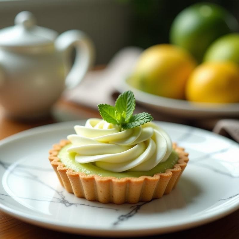 Tartaleta Cítrica de Lima con Merengue Italiano: Receta Elegante y Sin Horno en 30 Minutos