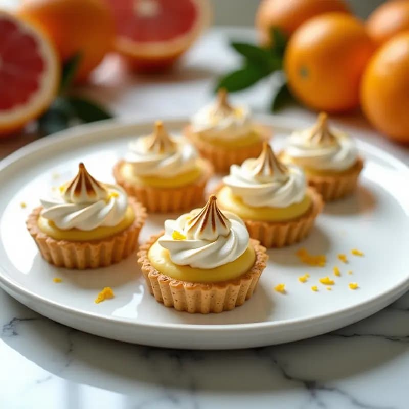 Tartaletas de Cítricos con Merengue de Toronja: Receta Sin Horno y Sin Gluten en 20 Minutos