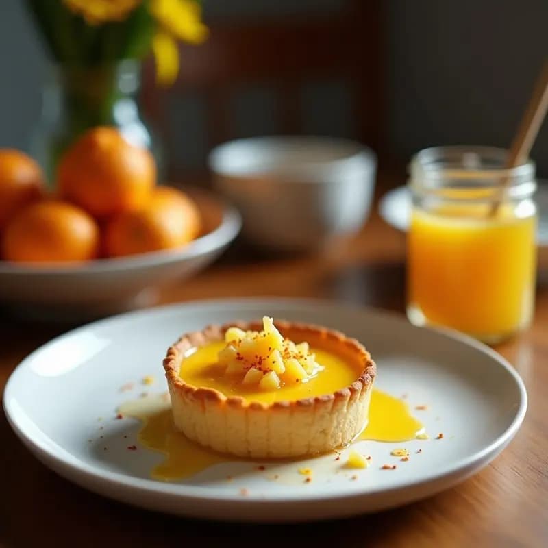 Tartaleta de Cítricos y Miel con Thyme: Receta Postre Saludable Sin Horno en 20 Minutos