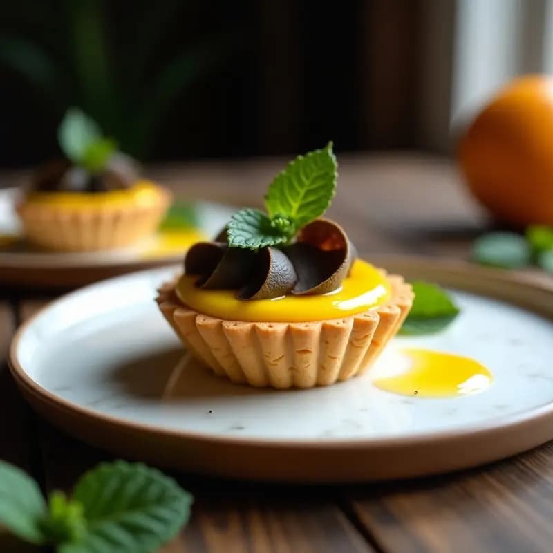 Tartaleta de Cítricos con Trufa Negra: Receta Gourmet en 20 Minutos con Toque Elegante