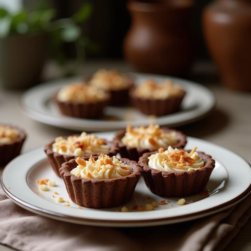 Tartaletas de Coco y Chocolate: Receta Sin Horno Alta en Fibra y sin Azúcar