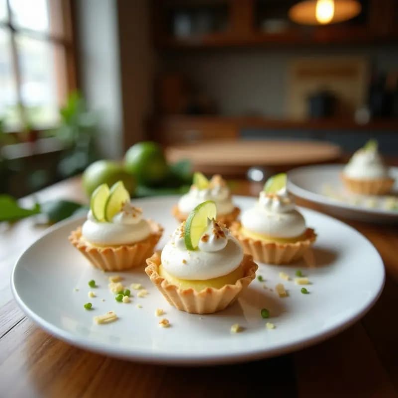 Tartaletas de Coco y Lima con Merengue Italiano: Postre Crujiente y Sin Horno