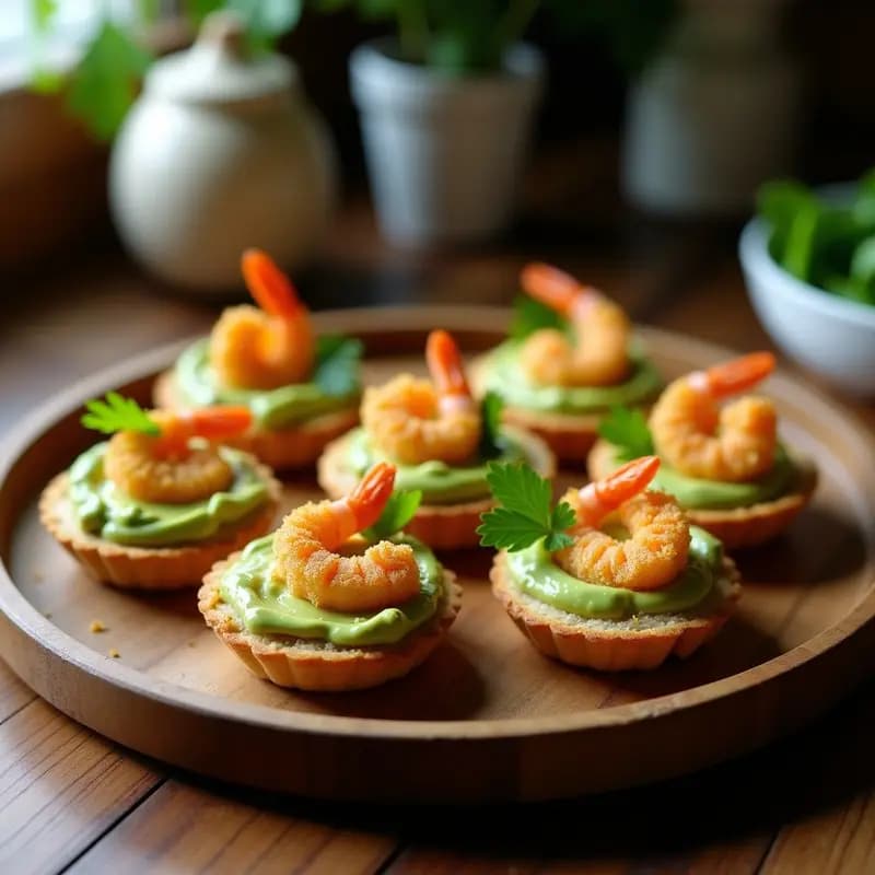 Tartaletas de Aguacate y Gambas Crujientes: Receta Elegante y Rápida para Cenas de Autor