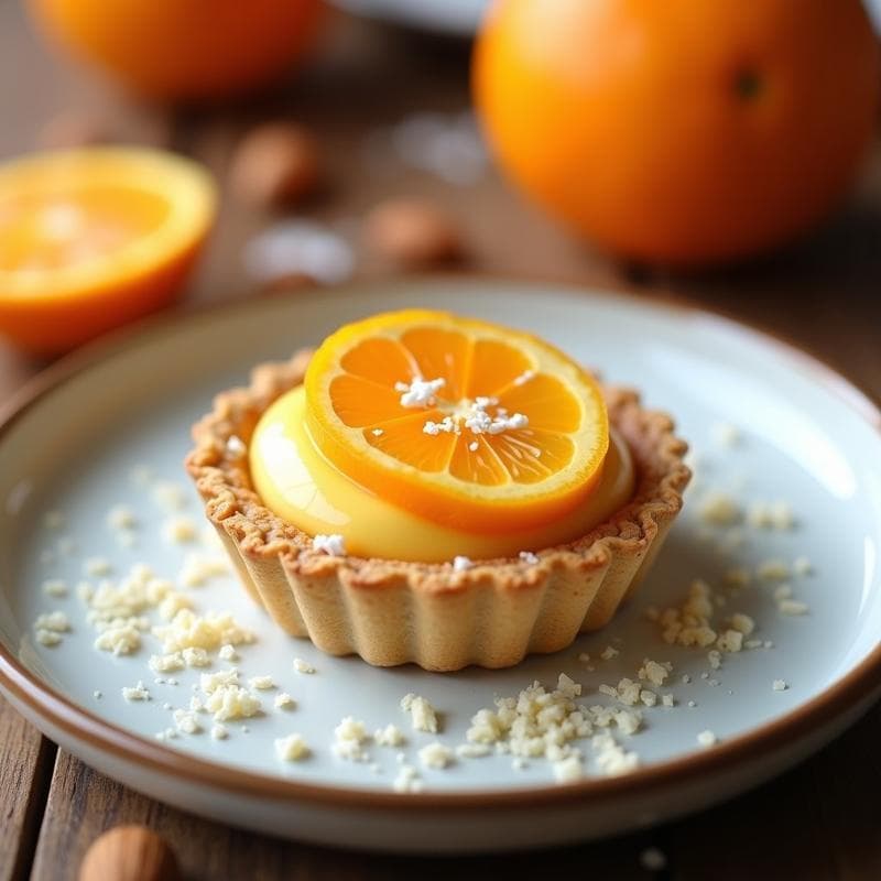 Tartaleta de Crema Cítrica de Mandarina: Receta Sin Horno y Sin Azúcar en 15 Minutos