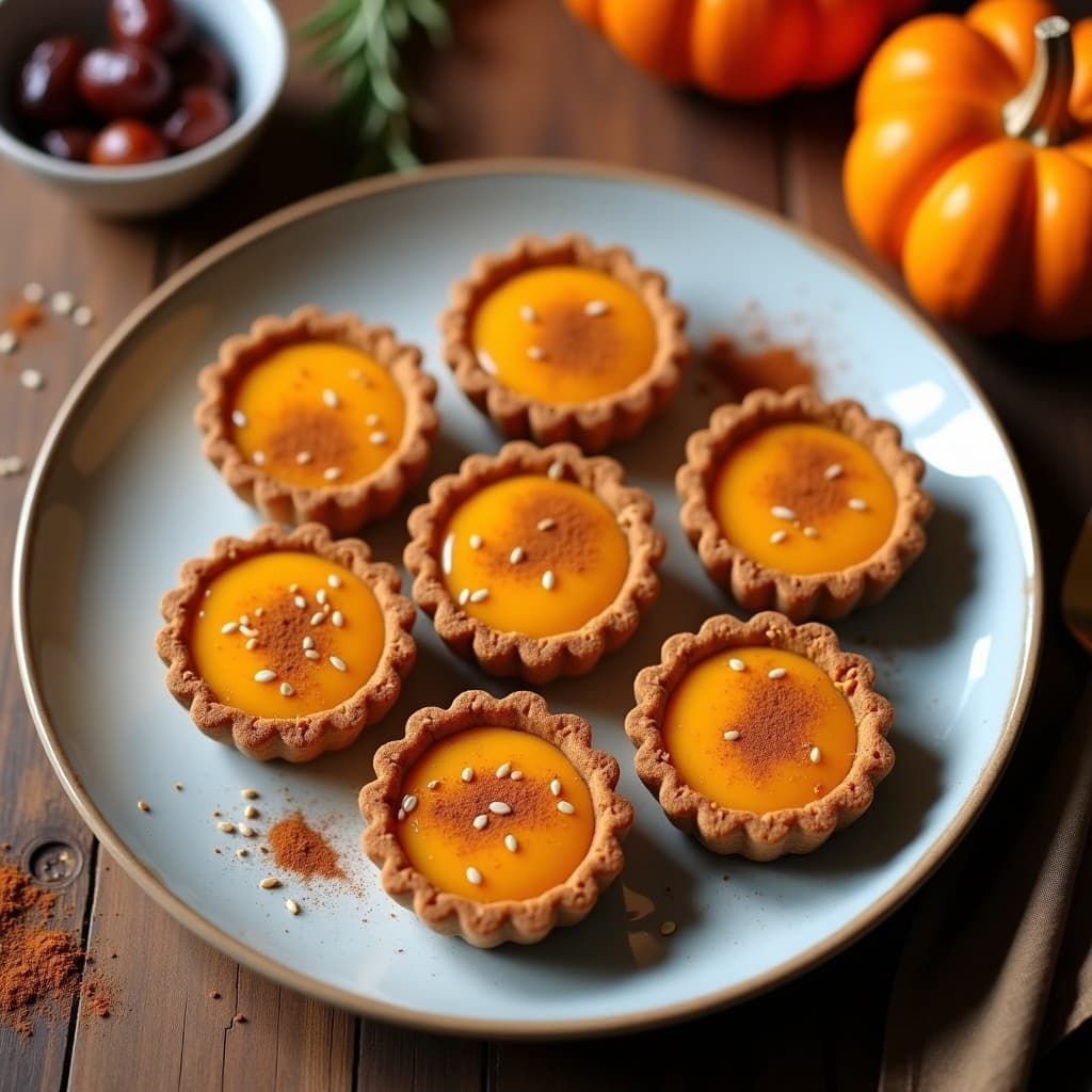 Tartaleta de Base de Dátiles con Relleno de Pumpkin Spice: Postre Americano Sin Horno y Sin Azúcar