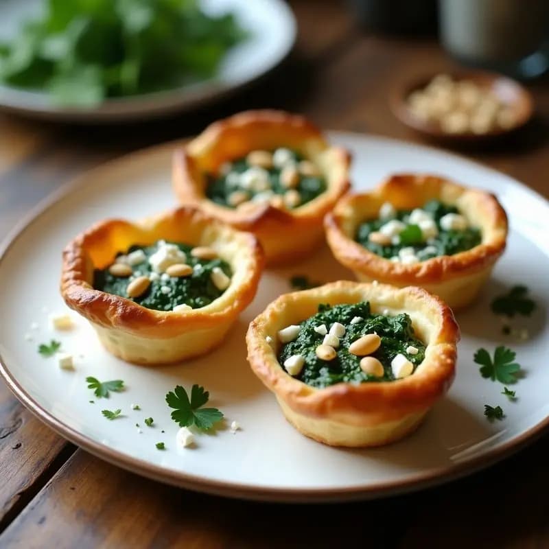 Tartaletas de Espinaca y Feta al Horno: Receta Rápida y Sin Gluten para Cenas Saludables
