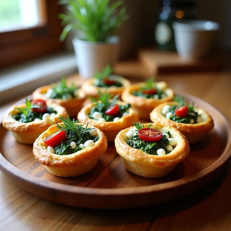 Tartaletas de Espinaca y Feta con Tomate Seco: Receta Rápida y Sin Horno para Tupper