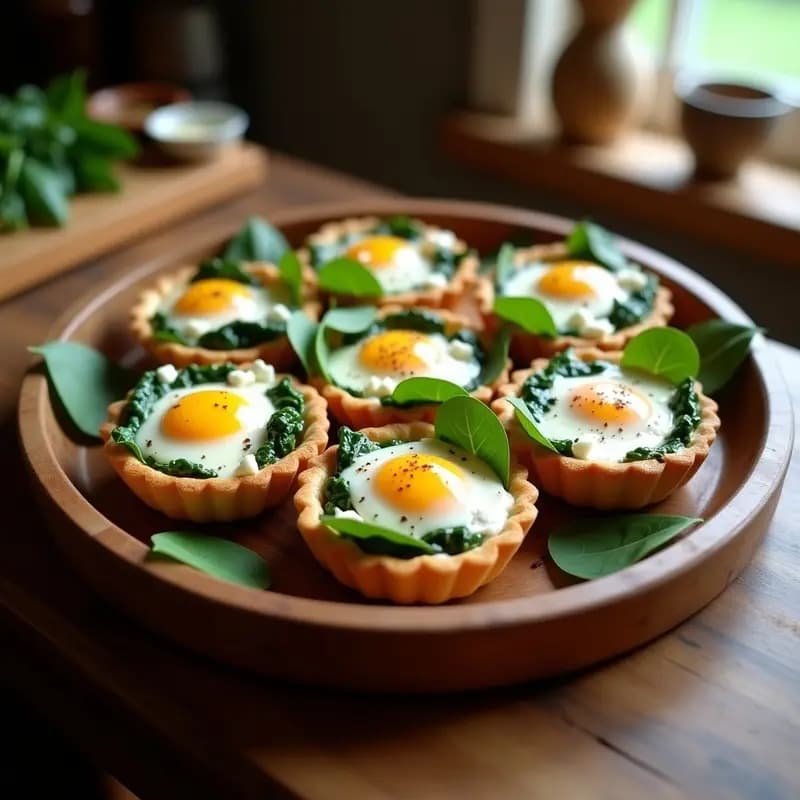 Tartaletas de Espinacas y Queso Feta con Huevos: Receta Alta en Proteína en 30 Minutos