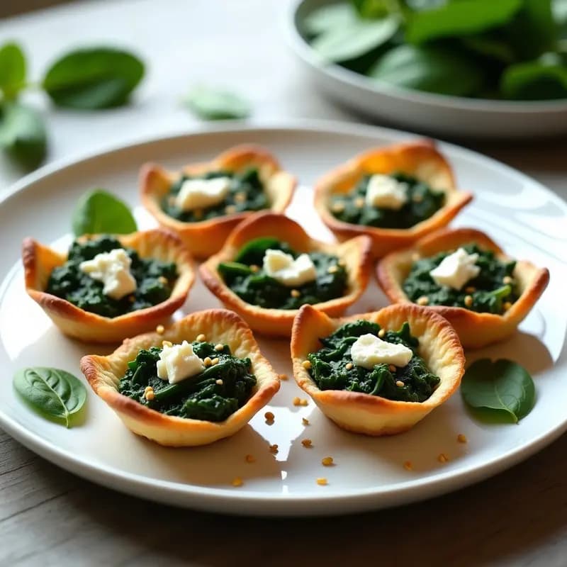 Tartaletas de Espinaca y Queso Feta Sin Gluten: Receta Rápida y Alta en Proteína