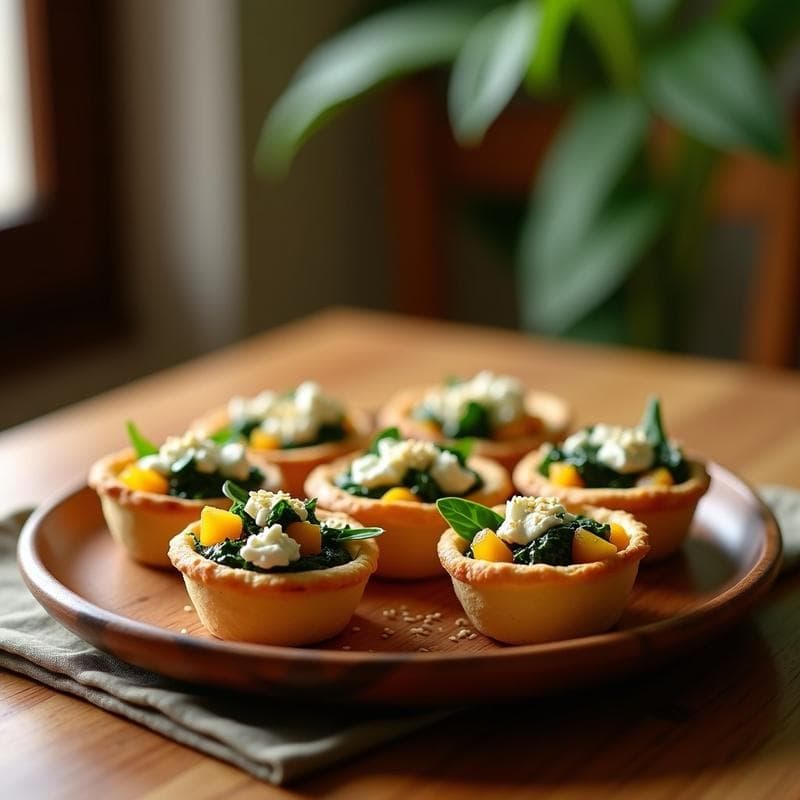 Tartaleta de Espinaca y Goiabeira con Queso de Cabra: Receta Brasilera Gourmet en 30 Minutos