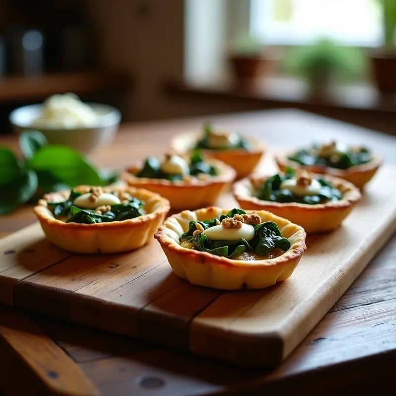 Tartaletas de Espinaca y Queso de Cabra: Receta Rápida en Airfryer con Base Crujiente