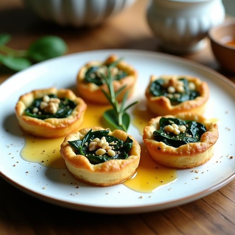 Tartaletas de Espinaca y Queso de Cabra: Receta Saludable con Toque de Miel en 25 Minutos