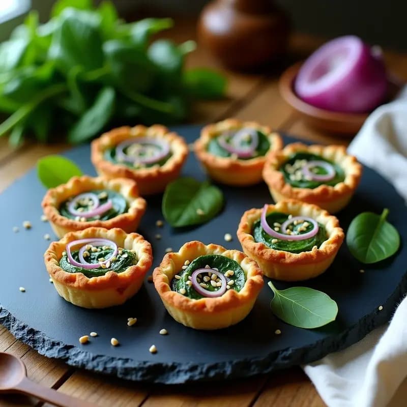 Tartaletas Veganas de Espinacas y Tofu Ahumado: Receta Sin Horno con Toque Gourmet