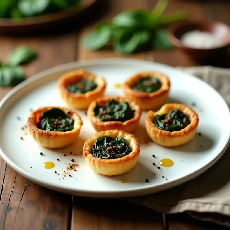 Tartaletas de Espinacas y Portobello Veganas: Receta Gourmet en 30 Minutos con Toque Terreux