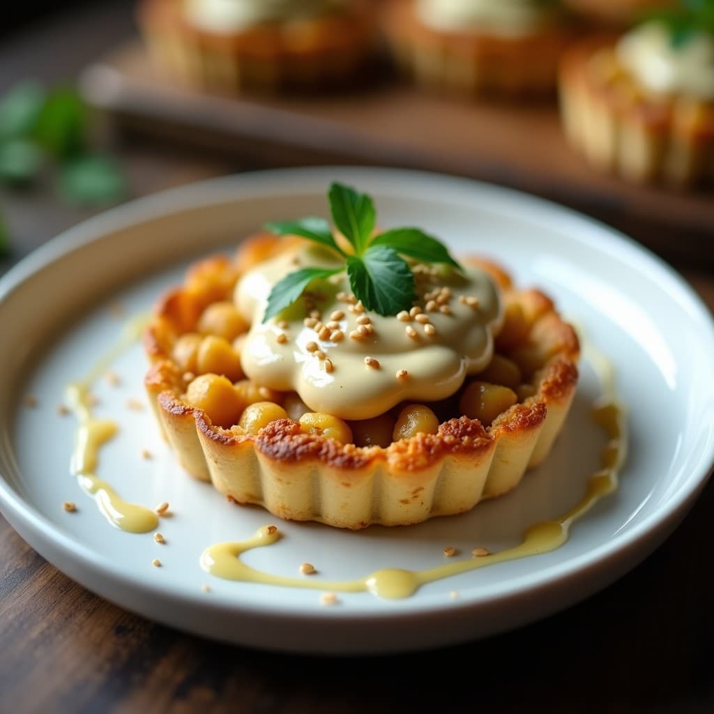 Tartaleta de Garbanzos y Alcachofas con Salsa de Tahini: Receta Sin Gluten y Alta en Proteína en Thermomix