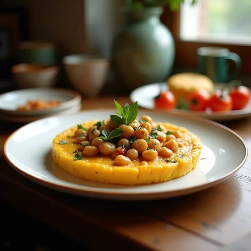 Tartaleta de Puré de Garbanzos y Calabacín con Topping de Aceitunas Taggiasche: Entrante Italiano Sin Gluten