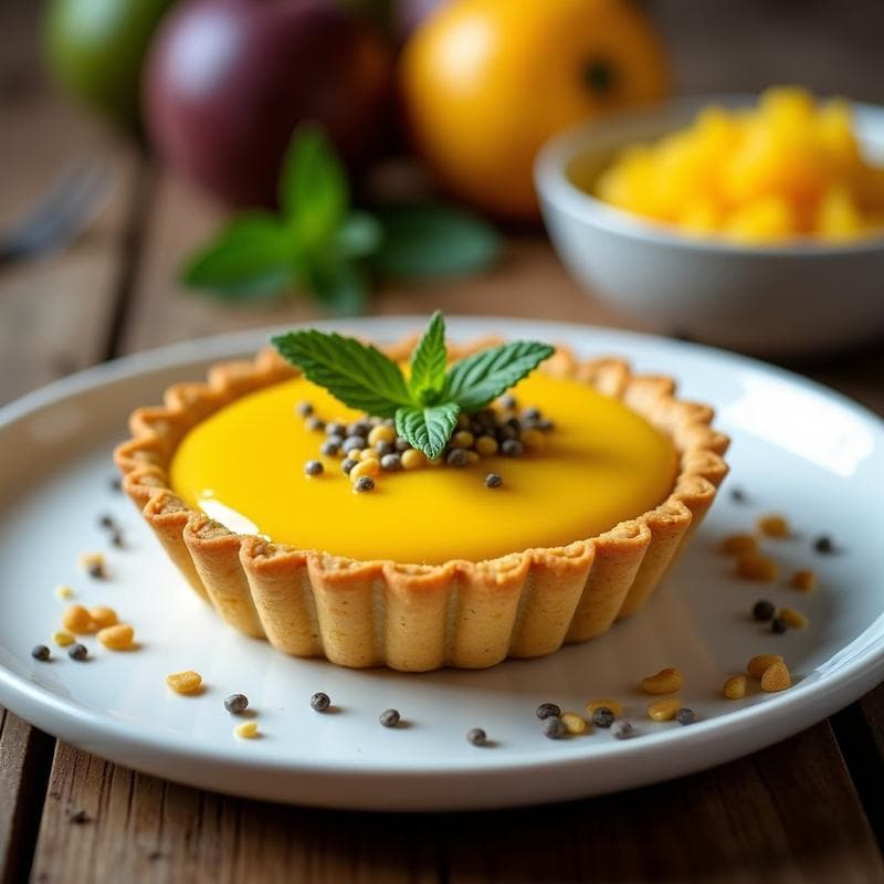 Tartaleta de Higuerilla (Castor Bean) y Crema de Maracuyá: Postre Peruano sin Horno